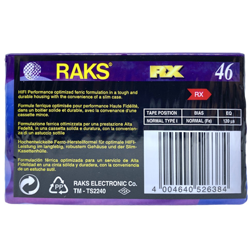 Audiokazeta MC kazeta RAKS RX 46
