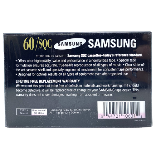 Audiokazeta MC kazeta Samsung SQC 60