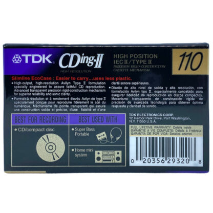 TDK cding-II 110 1992-97 US