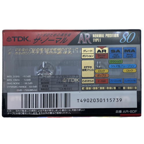 audiokazety tdk ar80 1994-97 jpn