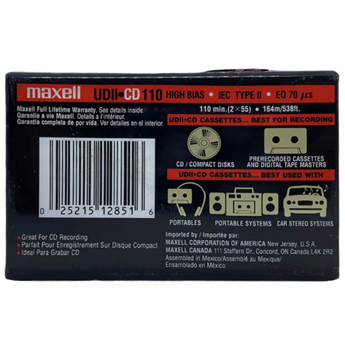 MAXELL UD II CD 110 (2002-05 US) - Obrázek 2