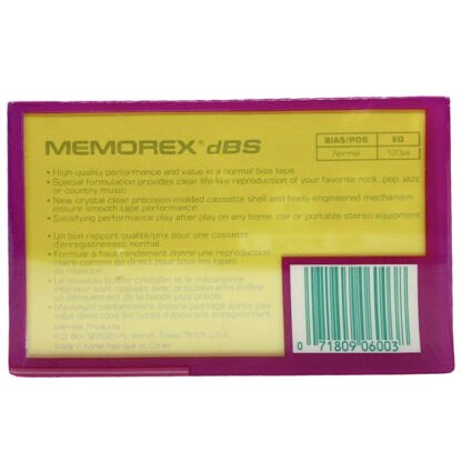 MEMOREX dBS 60 (sleva) - Obrázek 2