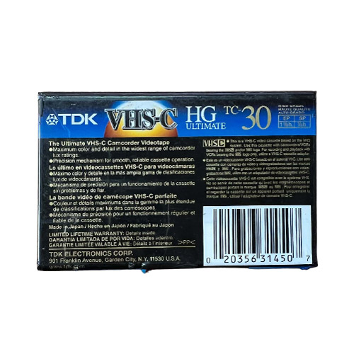 TDK HG30 Ultimate VHS-C - Obrázek 2