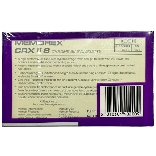 MEMOREX CRX II S 90 (1989-90 EU) - Obrázek 2