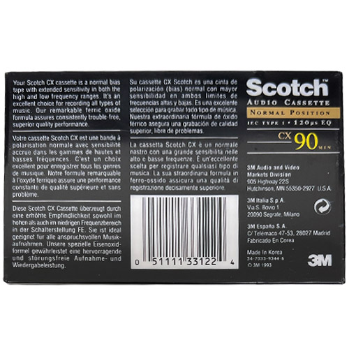 SCOTCH CX 90 (1993-96 US/EU) - Obrázek 2
