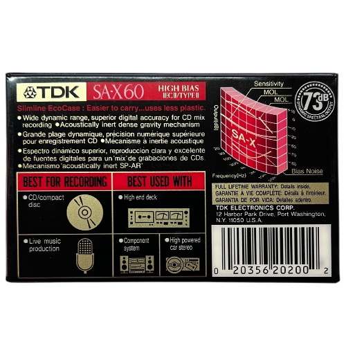 TDK SA-X 60 (1992-97 US) - Obrázek 2