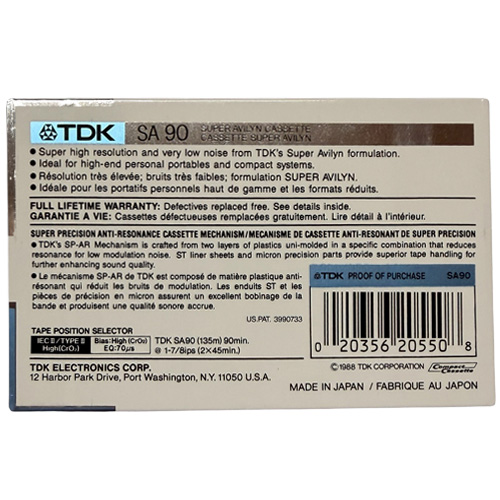 TDK SA 90 (1988 US) - Obrázek 2